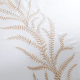 Timeless Ivory Bed Linen with Leaf Motif - The Linen House