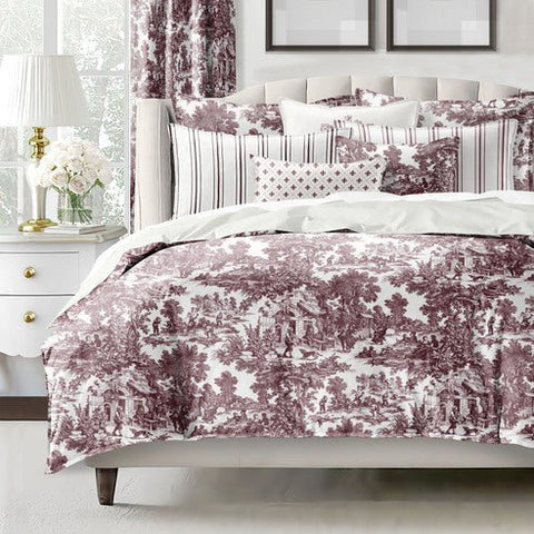 Timeless Pastoral Scene Printed Bedding Duvet Set - The Linen House