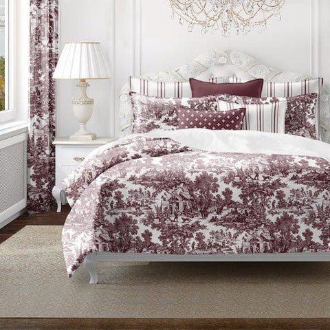Timeless Pastoral Scene Printed Bedding Duvet Set - The Linen House