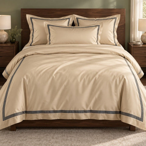 Timeless Two Tone Duvet Set - The Linen House