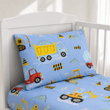 Tiny Builder Baby Crib Sheet & Pillow - The Linen House
