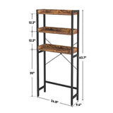 Toilet Storage Rack, 3 - Tier Bathroom Organizer Shelf Over Toilet, Freestanding Space Saver Toilet Stands - The Linen House