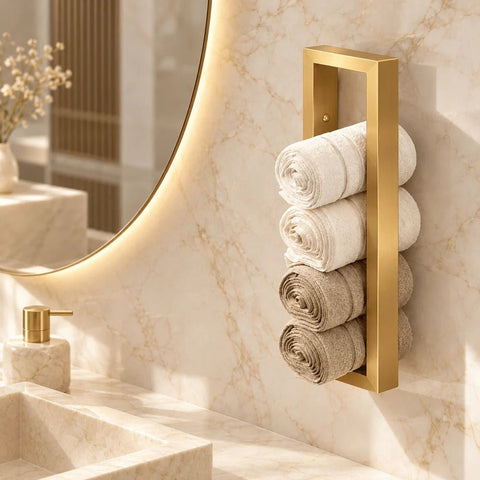 Towel rail Towel Stand With Hook - The Linen House