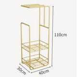 Towel Stand With Storage Shelf For Bathroom - The Linen House