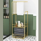 Towel Stand With Storage Shelf For Bathroom - The Linen House