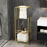 Towel Stand With Storage Shelf For Bathroom - The Linen House