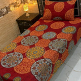 Traditional Circular Print Bedsheet – Single Size (Pack of 2) - The Linen House