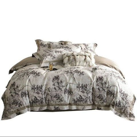 Tree Garden Printed Duvet Set – Luxury Bedding
