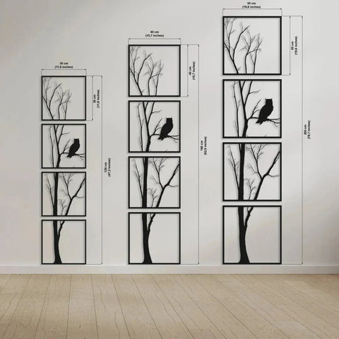 Tree of Life Decor, Owl Tree Of Life Metal Wall Art Decor - The Linen House