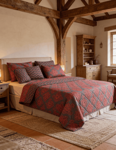 Trendy Home Printed Bedspread Set – 7 Pcs - The Linen House