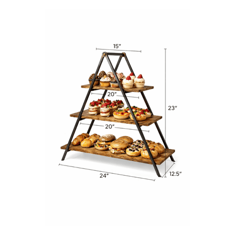 Triangle 3 Tier Shelves - The Linen House