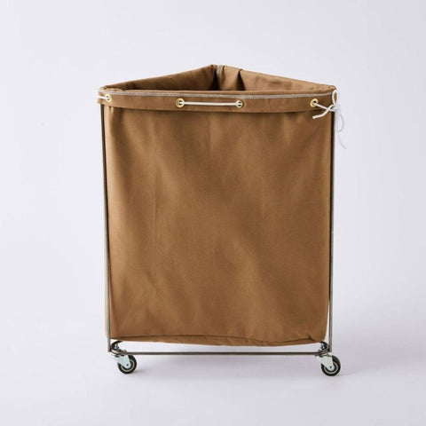 Triangle Canvas Elevated Laundry Basket - The Linen House