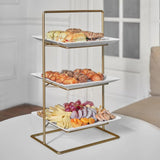 Triple Squared Stand for Cakes & Pastry Display | Stylish & Durable Display Stand - The Linen House