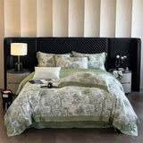 Tropical Forest Plant Printed Bedding Duvet Set - The Linen House