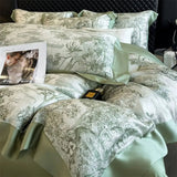 Tropical Forest Plant Printed Bedding Duvet Set - The Linen House