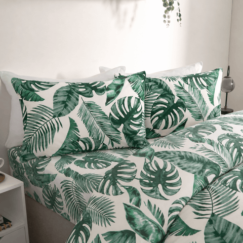 Tropical Leaf Duvet Cover Set - The Linen House