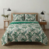 Tropical Leaf Print Bedsheet – King Size - The Linen House