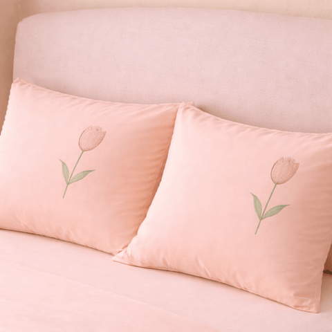 Tulip Embroidered Bedding Set - The Linen House