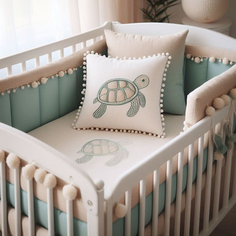 Turtle Design Baby Cot - The Linen House
