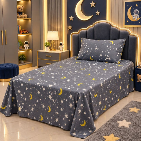 Twinkle Star & Moon Kids Bedsheet - The Linen House