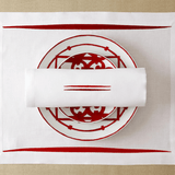 Two Line Embroidered Table Mats - The Linen House