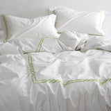 Two Lines Embroidery Duvet Set - The Linen House