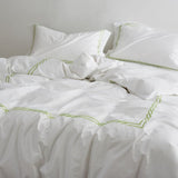 Two Lines Embroidery Duvet Set - The Linen House