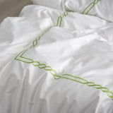 Two Lines Embroidery Duvet Set - The Linen House