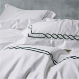 Two Lines Embroidery Duvet Set - The Linen House
