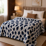 Ultra Soft Navy Blue Plush Blanket - The Linen House