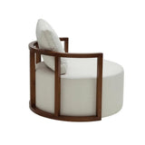 Upholstered Barrel Chair (Set of 2 Chairs and Center Table) - The Linen House