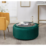 Upholstered Storage Ottoman - The Linen House