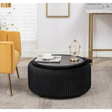 Upholstered Storage Ottoman - The Linen House