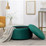 Upholstered Storage Ottoman - The Linen House