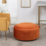 Upholstered Storage Ottoman - The Linen House