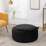 Upholstered Storage Ottoman - The Linen House
