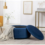 Upholstered Storage Ottoman - The Linen House