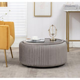 Upholstered Storage Ottoman - The Linen House