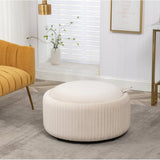 Upholstered Storage Ottoman - The Linen House