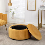 Upholstered Storage Ottoman - The Linen House