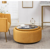 Upholstered Storage Ottoman - The Linen House