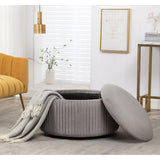 Upholstered Storage Ottoman - The Linen House