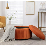 Upholstered Storage Ottoman - The Linen House