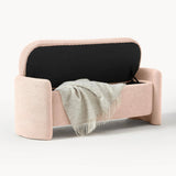 Upholstered teddy bench with storage space - The Linen House