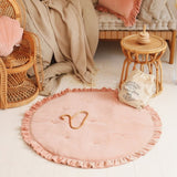 Velvet Baby Rug with Frill - The Linen House
