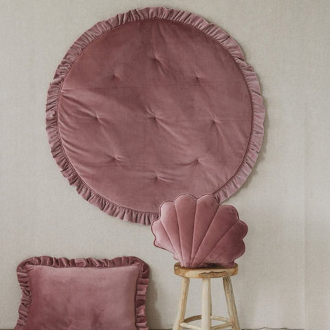 Velvet Baby Rug with Frill - The Linen House