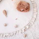 Velvet Baby Rug with Frill - The Linen House
