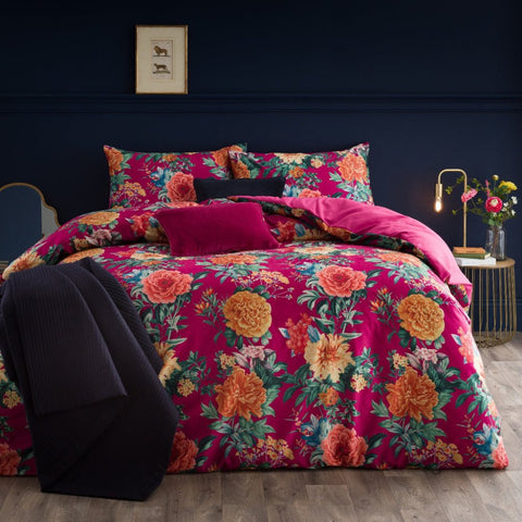 Velvet Peony Floral Bedding Set – Soft & Sophisticated Style - The Linen House