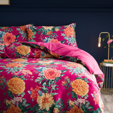 Velvet Peony Floral Bedding Set – Soft & Sophisticated Style - The Linen House