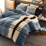 Velvet Stripe Duvet Set - The Linen House